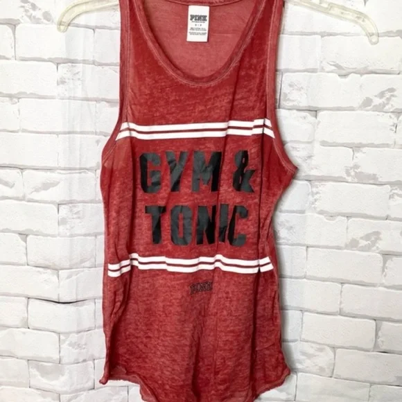 ❌SOLD❌ PINK Victoria’s Secret Gym & Tonic Tank Top - Picture 4 of 6